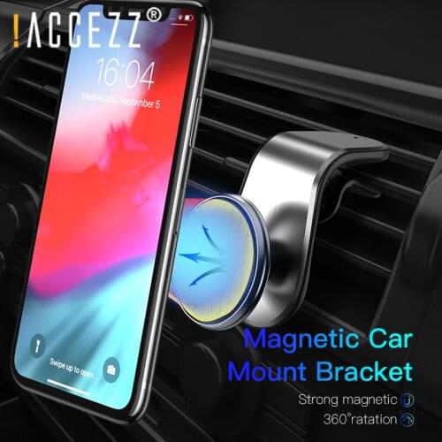 !ACCEZZ Magnetic Car Holder For iPhone 8 11 Pro Xiaomi mi 9 Car Magnet Air Vent Mount Universal Mobile Phone Holder Stand In Car