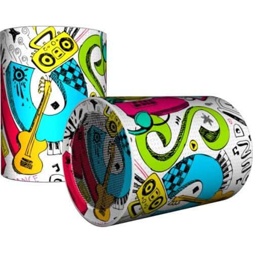 Painting Mini Speaker Bluetooth 5.0 Portable Outdoor Column Subwoofer Support TF Card TWS Wireless Phone Music Loudspeaker