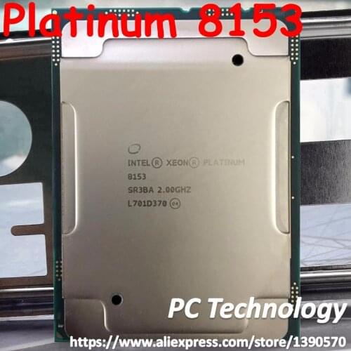 Original Intel Xeon Platinum 8153 SR3BA Platinum8153 Processor 22M Cache 2.00GHz 16-cores 125W LGA3647 CPU free shipping