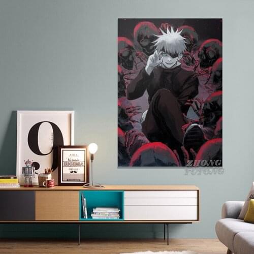 Prints Home Decor Jujutsu Kaisen Satoru Gojo Anime Canvas Poster Painting Wall Art Modular Picture No Framework For Living Room