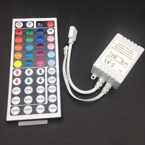 10pcs Led Controller 44 Keys LED IR RGB Controler LED Lights Controller IR Remote Dimmer DC12V 6A For RGB 3528 5050 LED Strip
