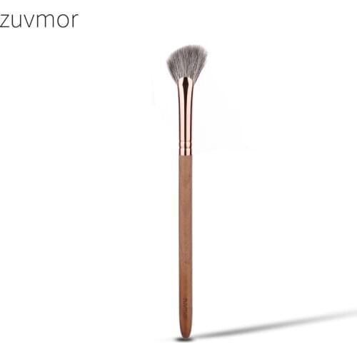 Shoushoulang Professional Handmade Make Up Brush Z11 Angled Eye Shadow Highlighter Brush Soft Squirrel Goat Hair Makeup Brushes