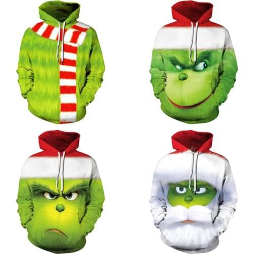 QNPQYX winter 3D Anime print Sweatshirts streetwear Hoodies 3D monster Cosplay Costume Men Women Hooded Coat Couple Hoodie