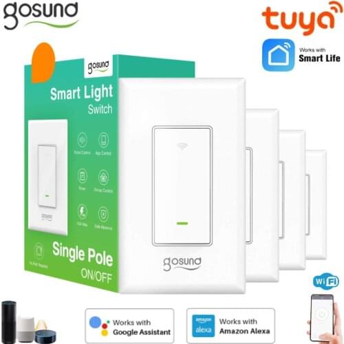 Gosund Smart Timing Switch 120mm Smart WiFi Light Switch Works With Alexa Google Home Smart Life/Gosund/Tuya App Remote Control