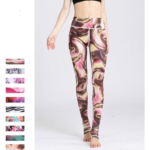 Women Yoga Pants High Waisted Printing Seamless Sportswear Leggings Gym Tights Fitness Workout Bodybuilding Sports Pants S-XL