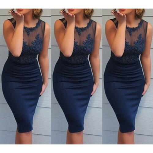 Womens Lace Bodycon Mini Dress Ladies Evening Party Cocktail Short Sundress Ladies Bikini Cover Up Beach Dress