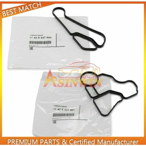 1set Brand New Engine Oli Filter Gasket&Cooler Seal Gasket 11428637820 11427525335 11428637821 Fits For BMW E90 E60 E61 E70 E71