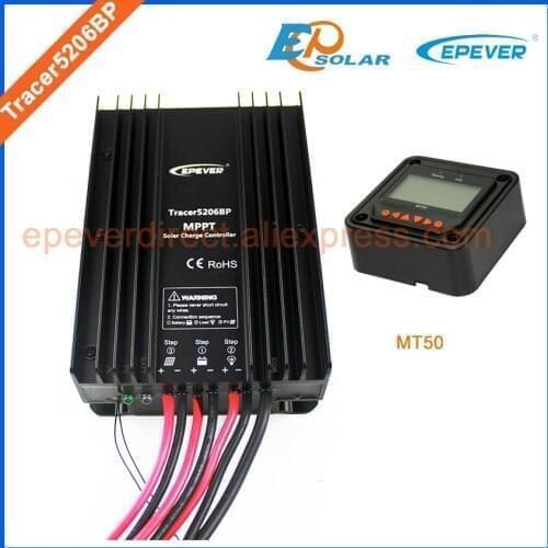 20A Tracer5206BP MPPT New EPEVER solar portable controller MT50 remote Meter widely application battery auto work 12V/24V