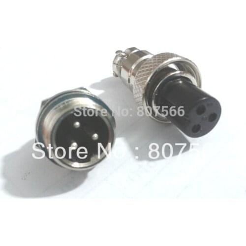 50 set 3-Pin GX12 12mm Audio Cable Connector Chassis Mount New