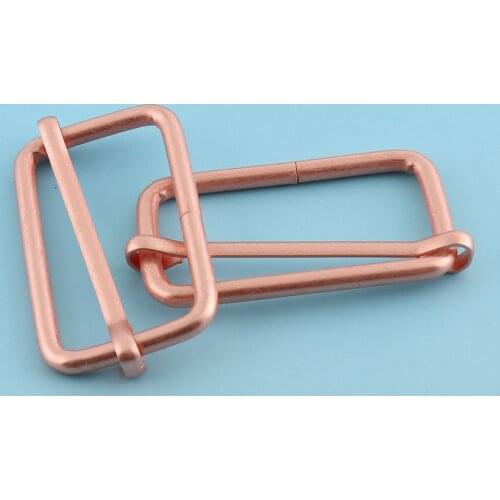 6pcs 38mm Rose gold Adjuster Buckles with prong Release Belt Buckles Tri Bar Buckles Strap Buckles Slider Fastener
