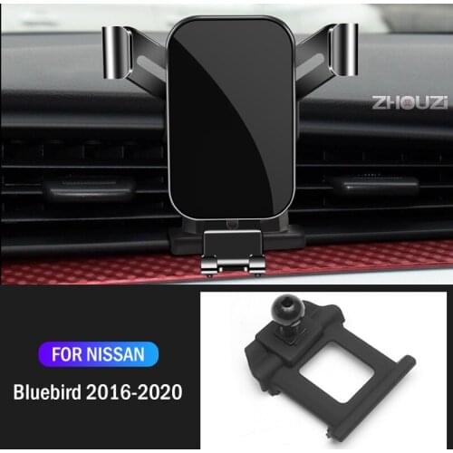 Car Mobile Phone Holder Air Vent Stand GPS Gravity Navigation Bracket For Nissan Bluebird 2016 2017 2018 2019 2020 Accessories
