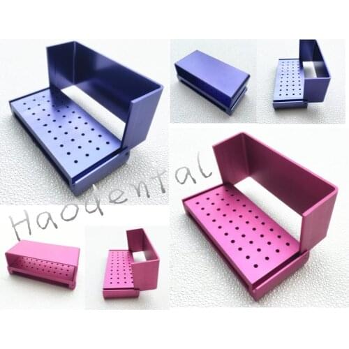 2 PCS*40holes Autoclavable High Speed Dental Burs Holder Dental Bur Block