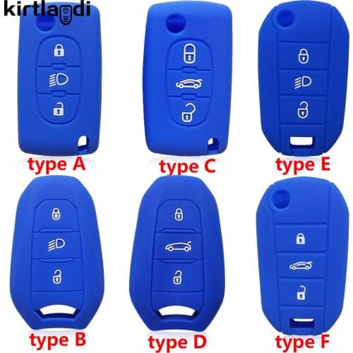 Car Key Case Cover Holder for Peugeot 2008 2020 Rifter 207 208 307 407 208 308 508 3008 5008 for Citroen C2 C3 C4 C5 X7 Berlingo