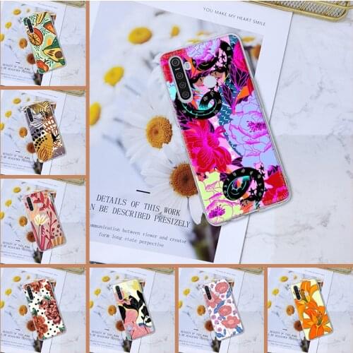 Back Cover For Oppo Realme 5 6 X50 X2 Pro Silicone Transparent Art Flower Pretty Phone Case For Realme C3 X3 Xt C11 6i X Soft