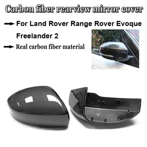 For Land Rover Range Rover Evoque Freelander 2 Discovery 4 5 Rear side view Mirror Cover Carbon Fiber mirror 2007 - 2020