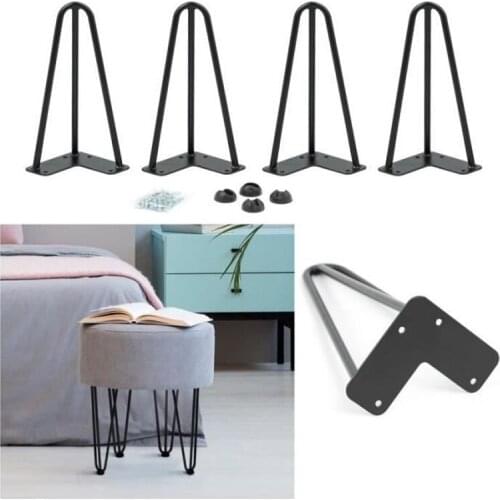 European And American Style Black Iron Table Leg Bracket Furniture Legs 4 Pcs 30cm Coffee Table Desk Furniture Legs HWC