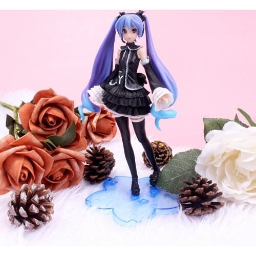 17cm Japan Anime Hatsune Miku Action Figures dolls Toys Girls PVC Figure Model Toys girl birthday gifts cake decor