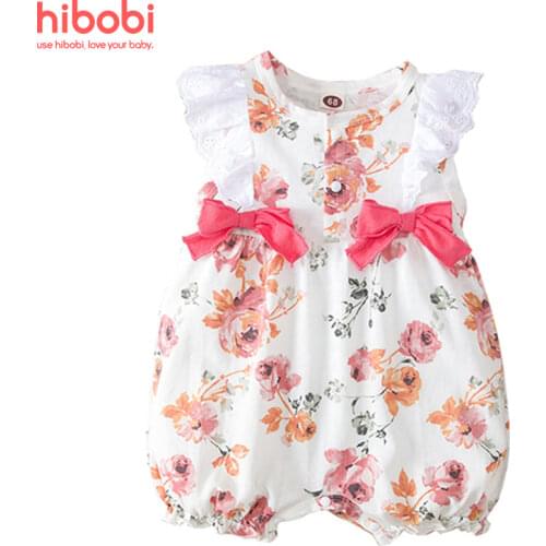 Боди с коротким рукавом для малышек Hibobi China At AliExpress