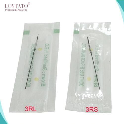 3RL 3RS tattoo needle R3 Disposable Sterilized needles 0.35mm x 50mm Tattoo eyebrow machine Round needles agulha pmu agujas