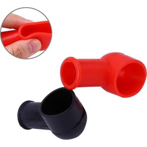2PCS High Quality Battery Protection Terminal Boot Round Insulating Covers Black Red PVC 4.5CMX2CM Battery Protection Terminal