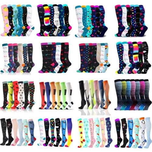 Multi Pairs Compression Stockings For Men & Women Atheletics Soccer Crossfit Varicose Veins Nurses Socks Dropship Compress Socks
