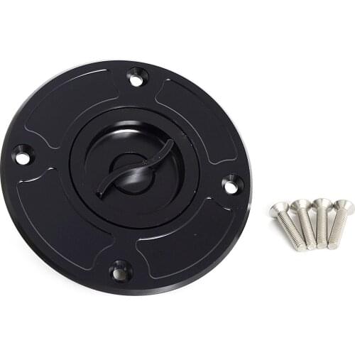 CNC Keyless Fuel Gas Tank Cap Fit For Suzuki SV650 TL1000S/R GSXR750 GSX600F GSF1200 4 Mounting Holes Tank Cover Cap