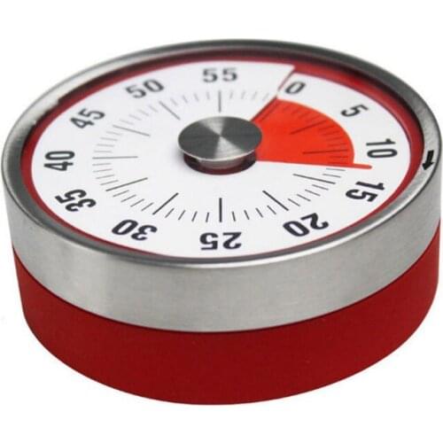 Stainless Steel Kitchen Timer with Alarm No Battery Required for Chef Cooking Bar Kitchen Supplies