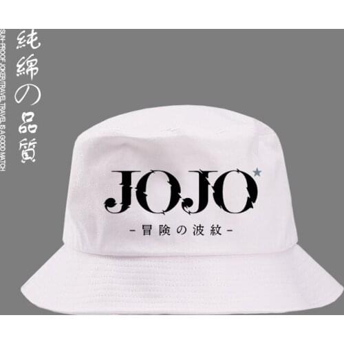 Anime JOJOs Bizarre Adventure Kujo Jotaro Cosplay Cartoon Harajuku Bucket Hat Cap Unisex Summer Fisherman Sunhat Fashion Gifts