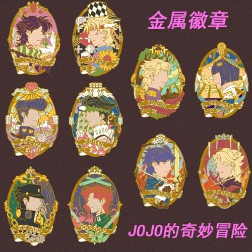 Cosmile Kujo Jotaro dio Jonathan Joestar Joseph Joestar Metal badge pin Limited Gift fashion creative new hot badge