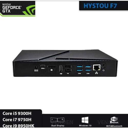 HYSTOU MINI pc i9 8950HK i7 9750H i5 9300H Windows10 GeForce 4G PCIE*4 dual DDR4 Gaming computer HDMI HD WiFi BT4.0