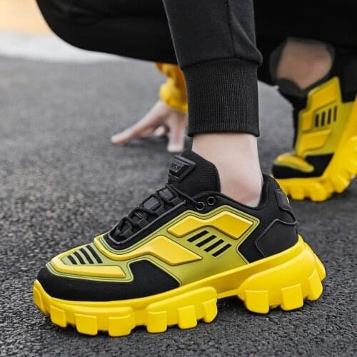New Arrival Colorful Mens Sports Shoes Comfortable Leather Platform Men Sneakers Designer Man Running Shoes Male Tide Mesh Shoes