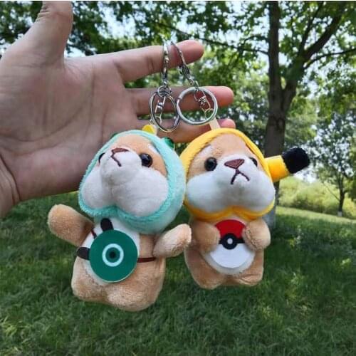 New cute plush Akita dog doll key pendant panda duckling school bag luggage bag mobile phone gift key pendant