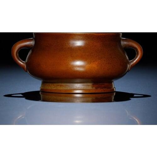 Pure copper copper furnace household indoor to four study collectables - autograph is tasted sweet incense burner