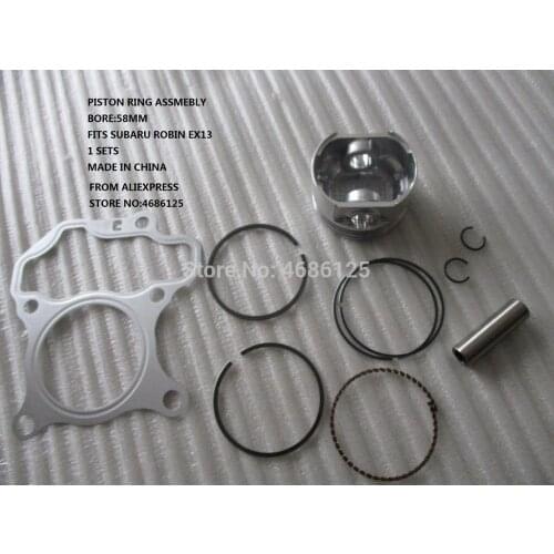 PISTON RING ASSEMBLY FITS 4.5HP EX13 SUBARU ROBIN 4 TROKE ENGINE BORE 58MM