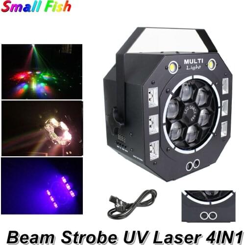 2020 Sales Laser Strobe Beam UV Light 4IN1 DMX512 Control Dj Stage Effect Light For Disco Party Light Wedding Disco Decoration