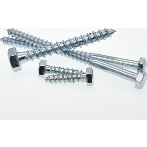 M6 M8 Hexagon Head Wood Screws Galvanized carbon steel Self-tapping Screw