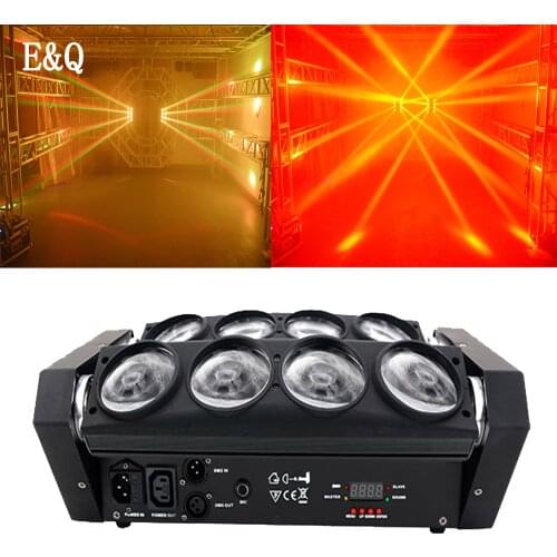 Brand new series disco 8X12W rotating head LED stage effect light spider stage beam light dj party christmas nightclub