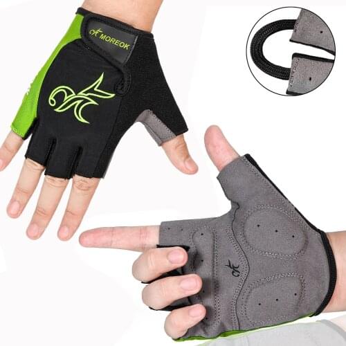 BIKINGMOREOK Cycling Gloves Half Finger Bike Gloves 5MM Liquid Gel Pads Bicycle Gloves Shock-Absorbing Mountain Bike Gloves Anti