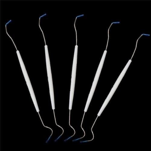 10pcs One-time Temporary Stainless Steel Dental Explorers Double Hook Tooth Dental Explorer Dentist Probe Materials Dentist Tool