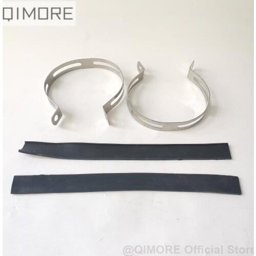 Exhaust Clamp & Rubber for Scooter Moped Vento Phantom TaoTao Lancer TNG DR150 Tank Racer Roketa Fiji Lance Baja SC150 Adventure