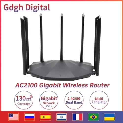 Gdgh GC23/GC11 Gigabit Dual Band 2.4G 5.0GHz 12AC Wireless Wifi Router WIFI Repeater 5*6dBi High Gain Antennas Wider Coverage