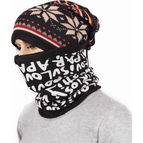 Wuaumx Unisex Winter Sport Ring Scarves Fleece Neck Warmer Snood Scarf Hat Women Men Neckerchief Ski Snowboard Multifunctional