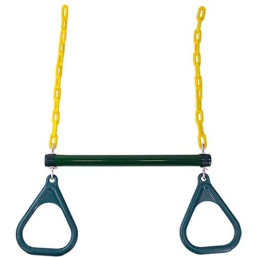 Iron Kids Carabiner Locking Rings Chain Trapeze Swing Bar Outdoor Playing Set Gym Swing Games New