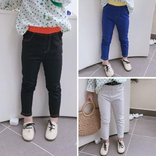 2 3 4 5 6 7 Years Girls Leggings Casual Elastic WaistSkinny Pants Spring Autumn Kids Trousers Toddler Girls Pants Baby Legging