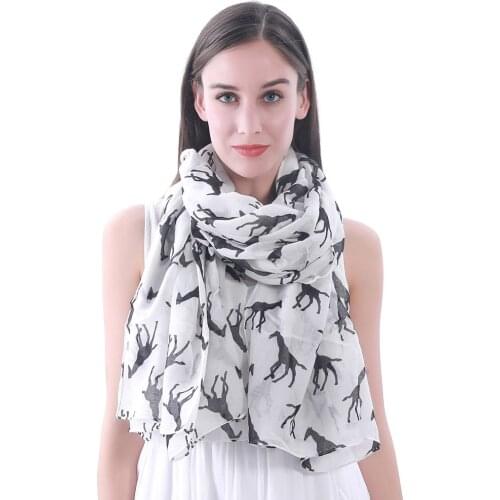 Giraffe Animal Printed Pattern Womens Scarf Shawl Wrap