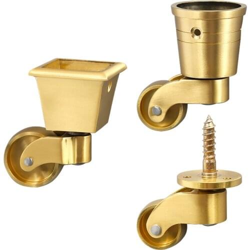 1pcs Piano Copper Caster Wheels / Metal Casters Small Furniture Casters Wheel For Furniture And Chair Wheel