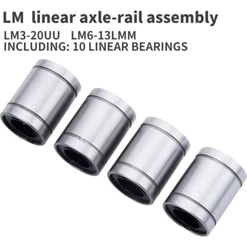10pcs/lot Linear Bushing 8mm CNC Linear Bearings for Rods Liner Rail Linear Shaft parts LM8UU LM10UU LM16UU LM6UU LM12UU LM3UU