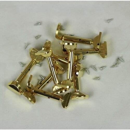 20 Pairs Hill style 4/4 Violin Fiddle Golden Chinrest Clamp parts accessories copper plated