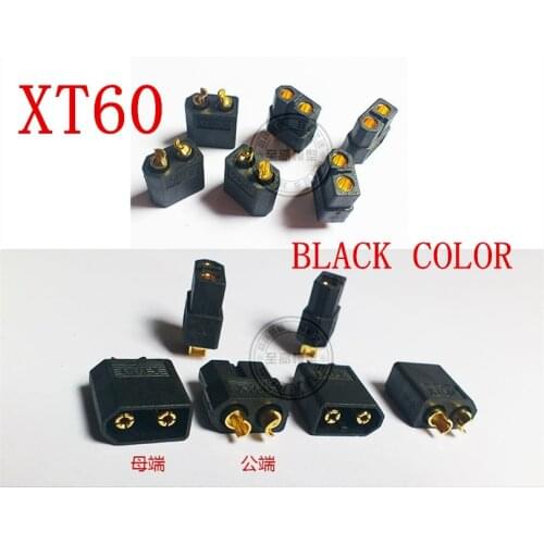 200 pairs wholesale High performance black XT60 XT-60 XT 60 Plug Male Female Gold Plated Banana Plug
