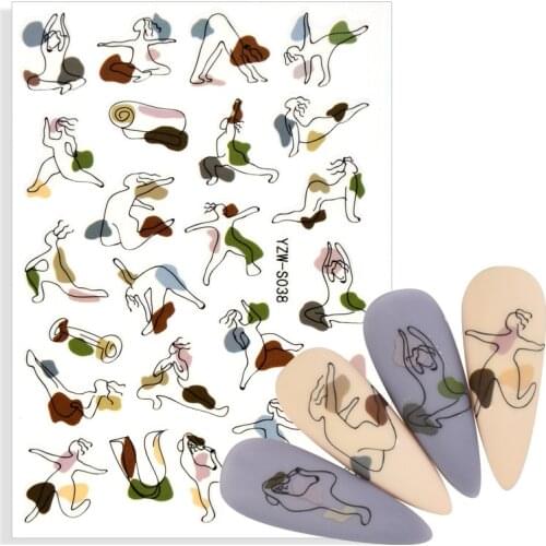 2021 New Designs Sports Theme Nail Art Sticker With Back Adhesive Decals DIY Nails Ornaments Manicure Accessory Tools